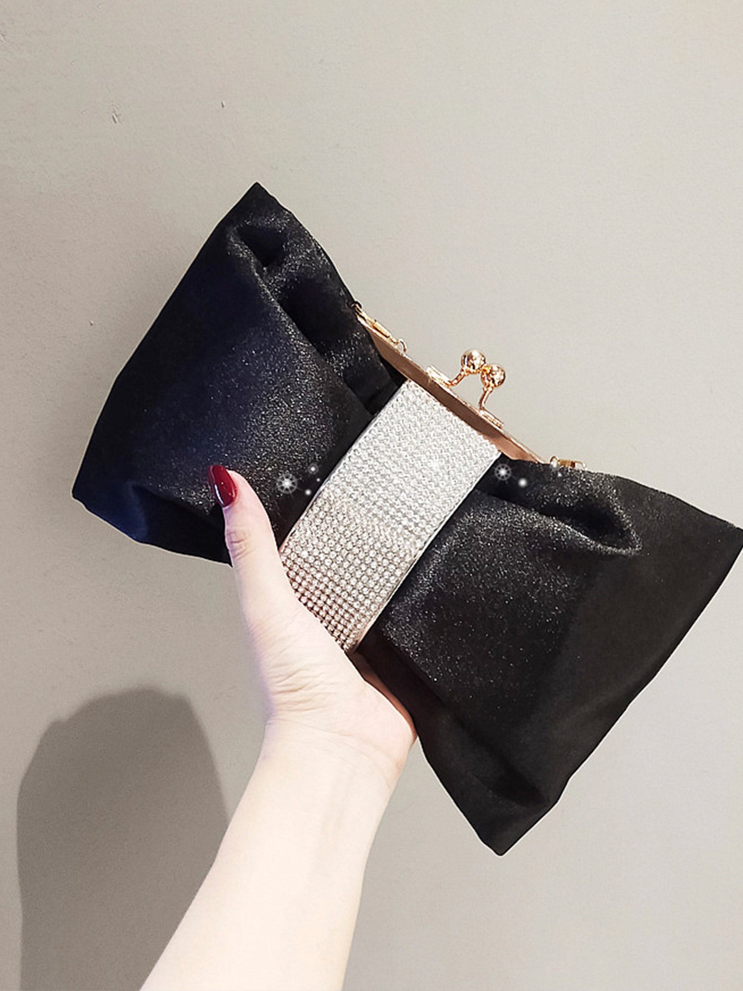 Women's Bow Diamond Evening Bag